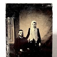 Tintype of Man with Young Woman in Knitted Head Covering 1.jpg