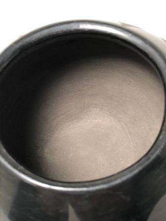Black on Black Native American Pot Santa Clara Bowl By Gregorita Chavarria 6.jpg