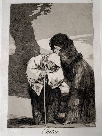 Chiton plate 28 from the series Los Caprichos Francisco Goya Hush 12.jpg