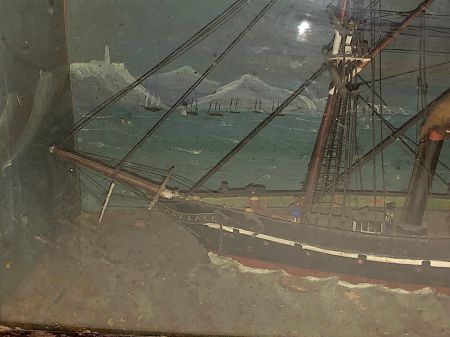 Merchant Ship Folk Art in Glass Box 3.jpg