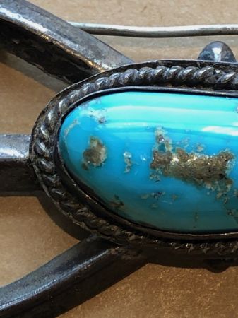 Native American Brooch Torquoise and Silver Signed BW Navajo 7.jpg
