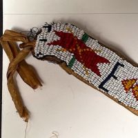 Antique Sioux Plains Indian Beaded Hat Band 20 Inches 9.jpg