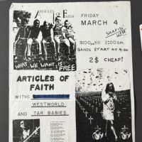 Articles of Faith with West World and Tar Babies Die Friday March 4th 1 (in lightbox)