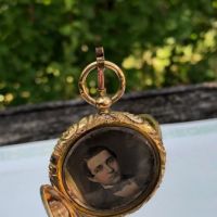 Double Portrait Locket with 2 Daguerreotypes Man and Woman Rose Gold Ornate Case 17.jpg