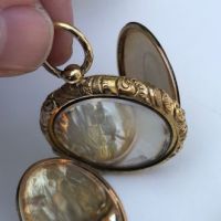 Double Portrait Locket with 2 Daguerreotypes Man and Woman Rose Gold Ornate Case 4.jpg