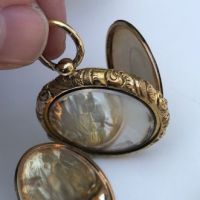 Double Portrait Locket with 2 Daguerreotypes Man and Woman Rose Gold Ornate Case 4.jpg