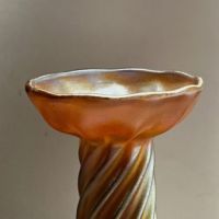 Louis Comfort Tiffany Favrile Glass Candlestick 12 (in lightbox)