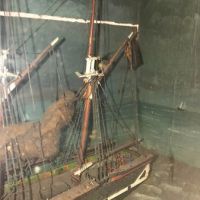 Merchant Ship Folk Art in Glass Box 16.jpg