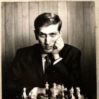 Philippe Halsman Stamped Signed Bobby Fisher Wtih Chess Set 7.jpg