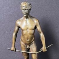 Spiro Schwatenberg Bronze Nude Fencer Athlete 1.jpg