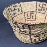 Weaved Basket with Whirly Log Design Akimel O’odham Pima Tribe 1.jpg
